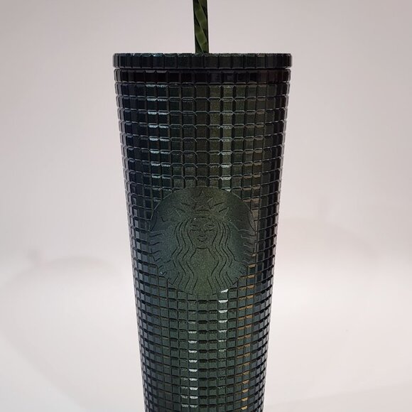 Starbucks Holiday 2021 Tumbler Venti Green Glitter Grid, Limited Edition | 24 Oz - Picture 11 of 14